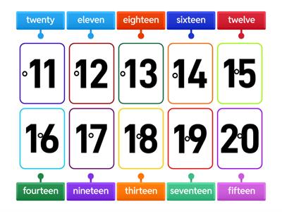 Form 3. Numerals 11-20