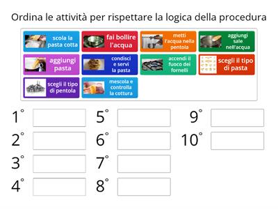 Procedure e sequenze: prepara la pasta!