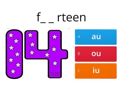 Numbers 11-20 missing letters (activity 1)