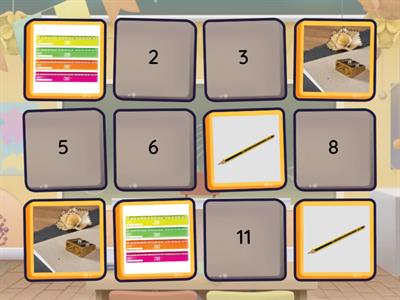 Memory oggetti scolastici