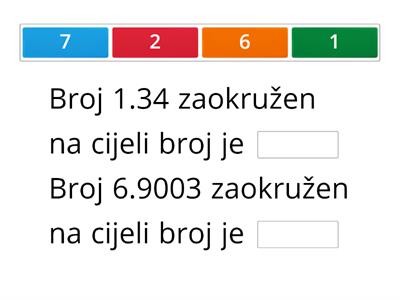 zaokruživanje decimalnih brojeva