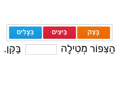 השלמת משפטים