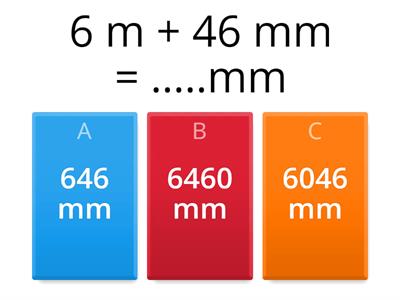 Mértékváltás gyakorlása felvételire (hosszúság) 