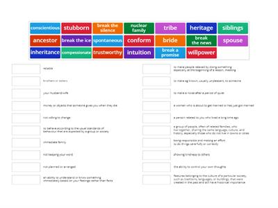 Unit 6 vocabulary