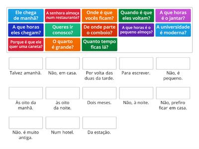 Encontra as respostas mais adequadas para as perguntas (III)