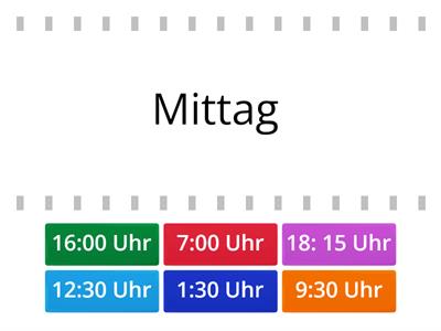 Welche Uhrzeit passt zur Tageszeit?