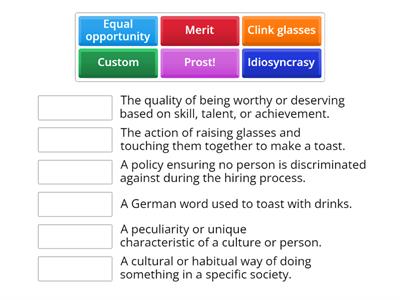 Cultural Curiosities - Vocabulary