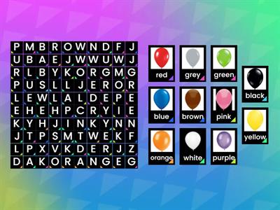 Random cards "colours"_wordsearch