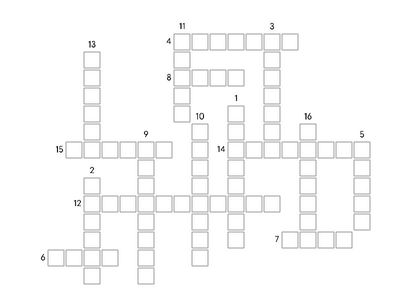Food and cooking crossword Eng File B1