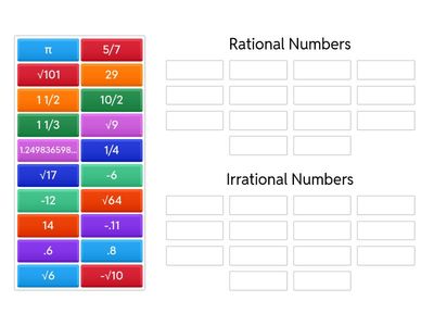 Rational or Irrational Numbers
