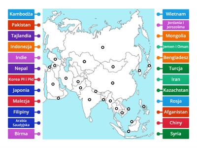 Azja podział polityczny --- Test