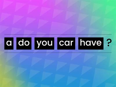 Word order in questions