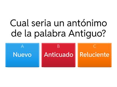 Prueba de Antonimos y Sinonimos