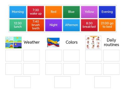 Actividad 2 – Ordena las palabras según la imagen que ves.