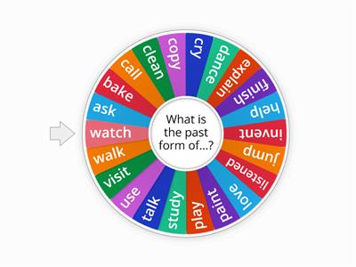 Regular Verbs Spinning Wheel