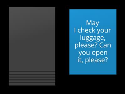  Going through security 