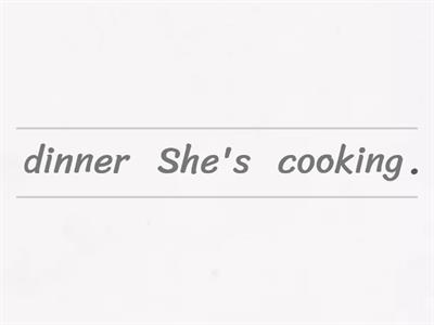 Present Continuous (+, -) - Unjumble