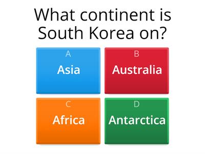 NZ/Korean Quiz