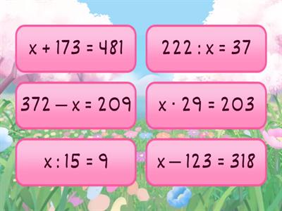 Простые уравнения. 4 класс