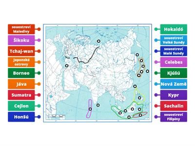 Z-8 ASIE (horizontální členitost – ostrovy a souostroví)