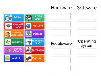 Classification of Computer System Parts
