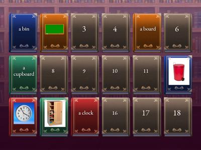 Memory game: Classroom objects 1