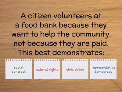 Government Principles Quiz