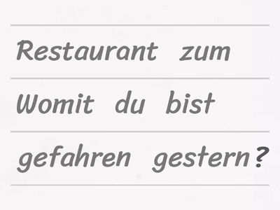 Dativ. Womit bist du gestern gefahren? Verkehrsmittel 
