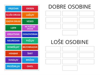 Dobre i loše osobine