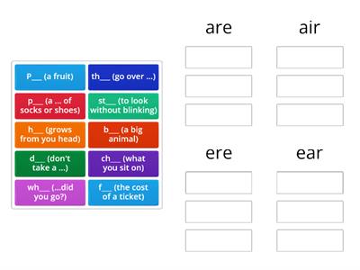 Wonders Grade 2 Unit 4 Week 5 air are ear ere