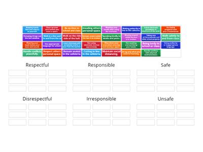 Positive Behavior Word Sort