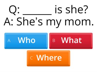  Who, what, where, how many