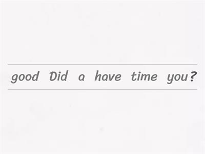 Writing Questions with Did and Didn't