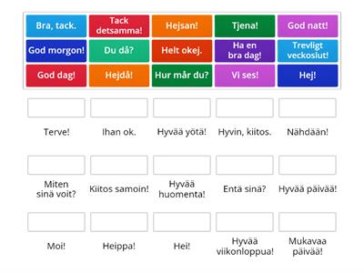 Trampolin kpl 1: Hälsningsfraser