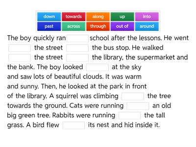 Prepositions of movement