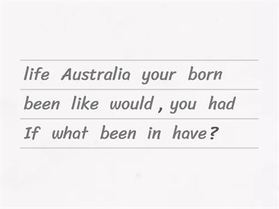 third conditional question scramble