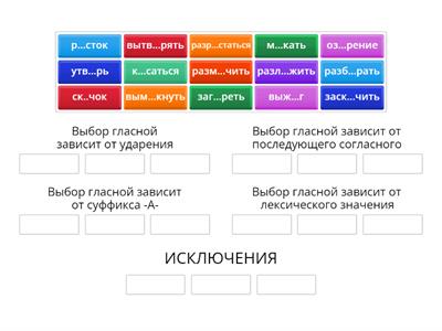 Чередующиеся гласные в корне