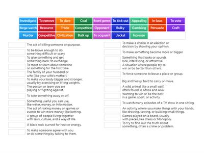 Akbota - vocabulary (board games)