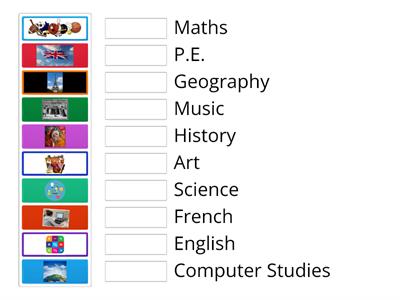 English Class A1+ School subjects