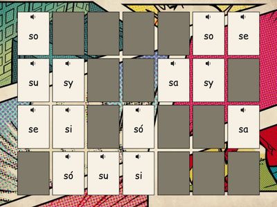 s Połącz w pary takie same sylaby.