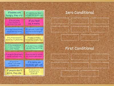  ZERO OR FIRST conditionals