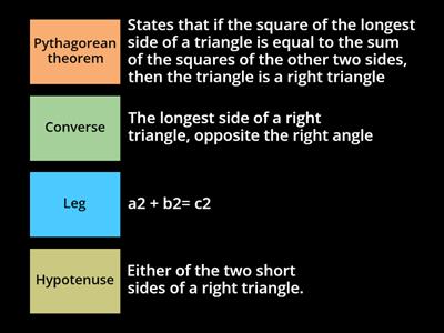 Pythagorean Theorem Vocab
