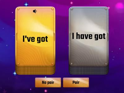 have got short forms +