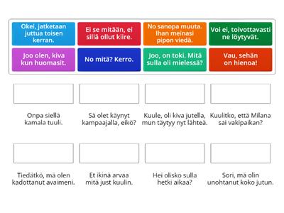 Työelämän suomea 2 /puheen aloitus ja vastaus /kpl 9