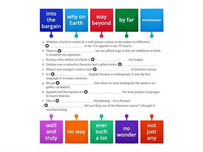 Proficiency idioms for emphasis