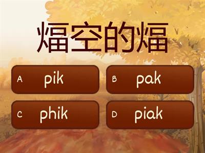 台羅音標 ak ik iak