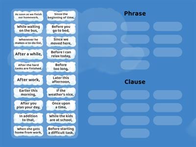 Time Phrases vs Dependent Clauses