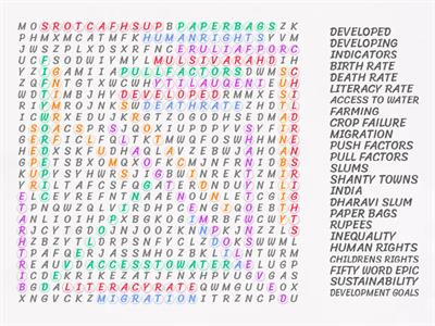 Development Wordsearch