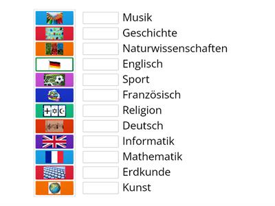 Schulfacher Year 7 Stimmt 1