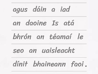 Dínit an Bhróin - Téama